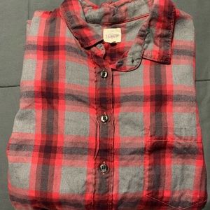 J. Crew plaid long sleeve button shirt - medium